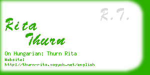 rita thurn business card